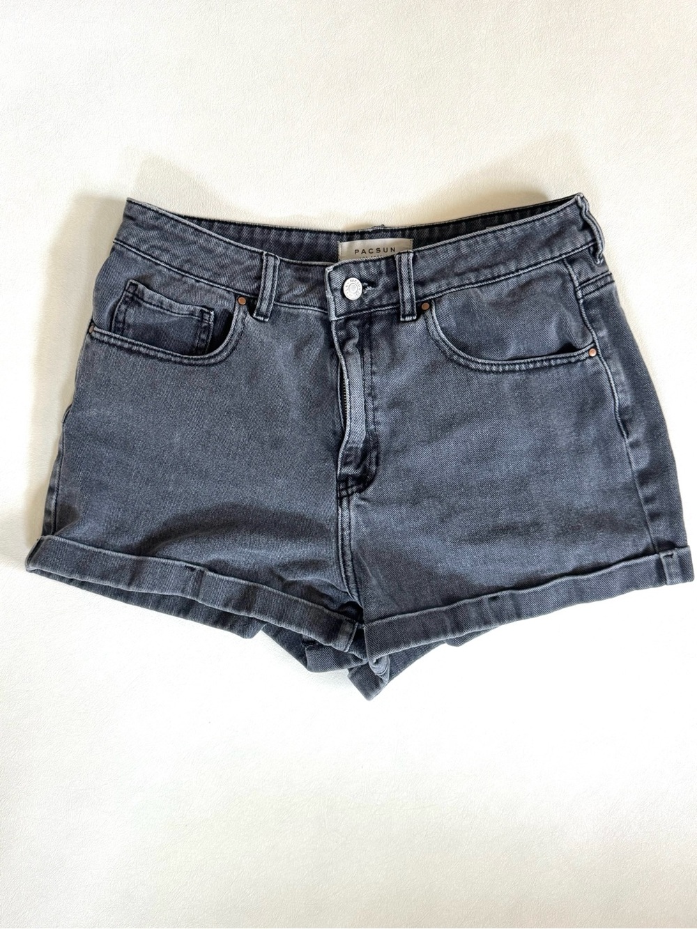 PacSun black denim mom shorts size 29